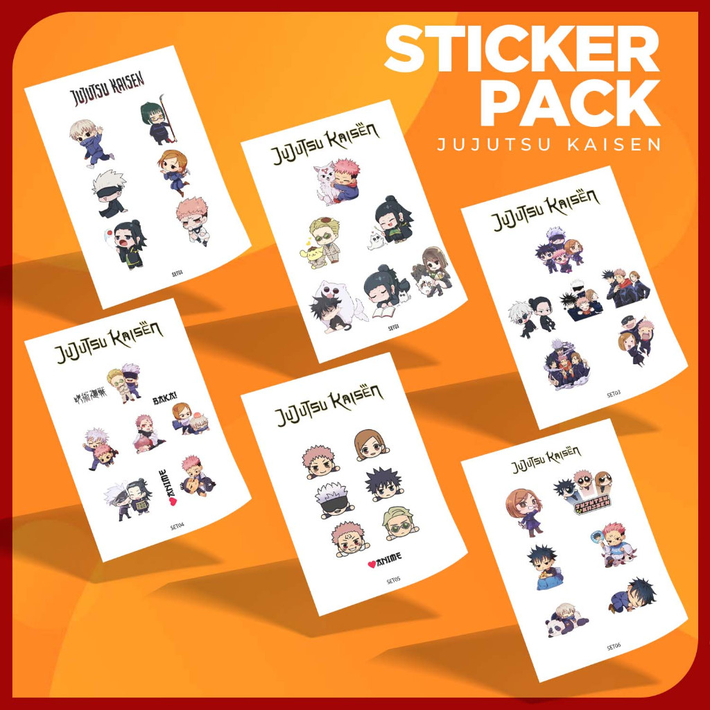 Jual Sticker / Stiker Pack Edisi Jujutsu Kaisen Untuk Handphone, Laptop ...