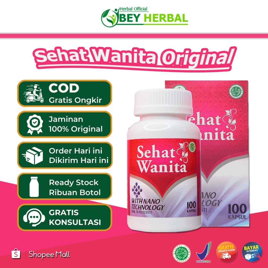 Sehat Wanita Obat Vagina Nyeri Saat Buang Air Kecil, Nyeri Lubang Kencing, Nyeri Saat Pipis Terakhir, Perih, Sakit Vagina, Pipis Sedikit, Bengkak Kapsul Herbal Atasi Masalah Kewanitaan With Nano technology BPOM HALAL Aman Tanpa efek Samping