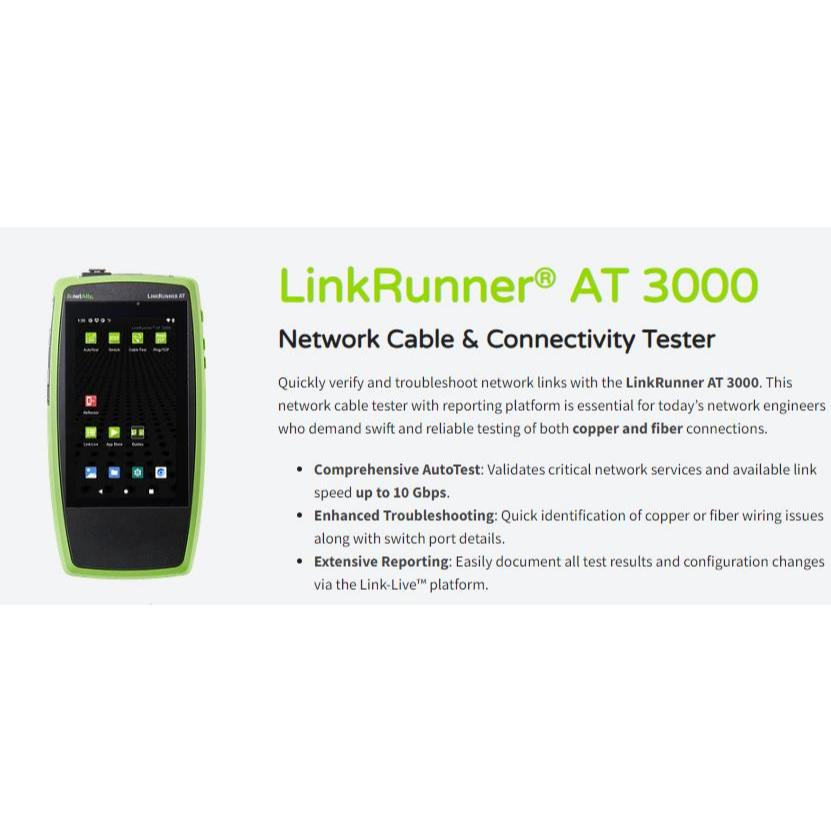 Jual LinkRunner® AT 3000 Network Cable & Connectivity Tester | Shopee ...
