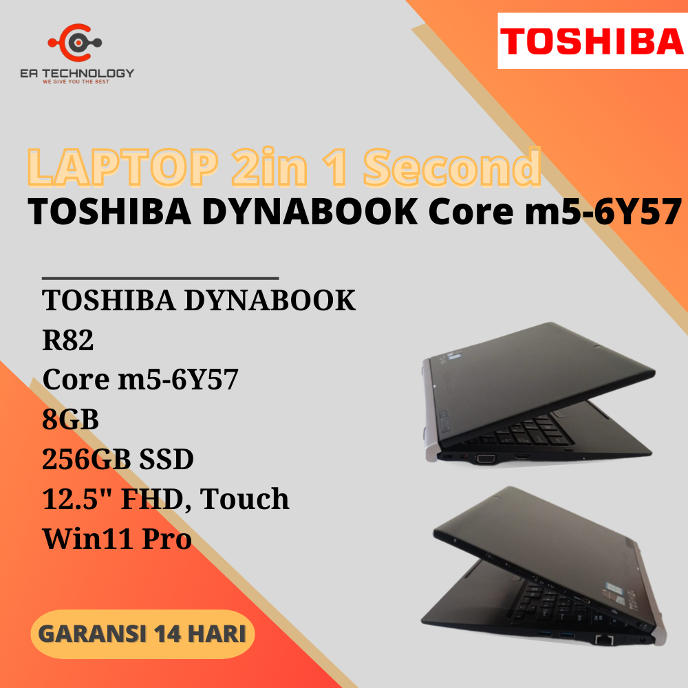 Jual TOSHIBA DYNABOOK R82 Core m5-6Y57 8GB 256SSD 12.5