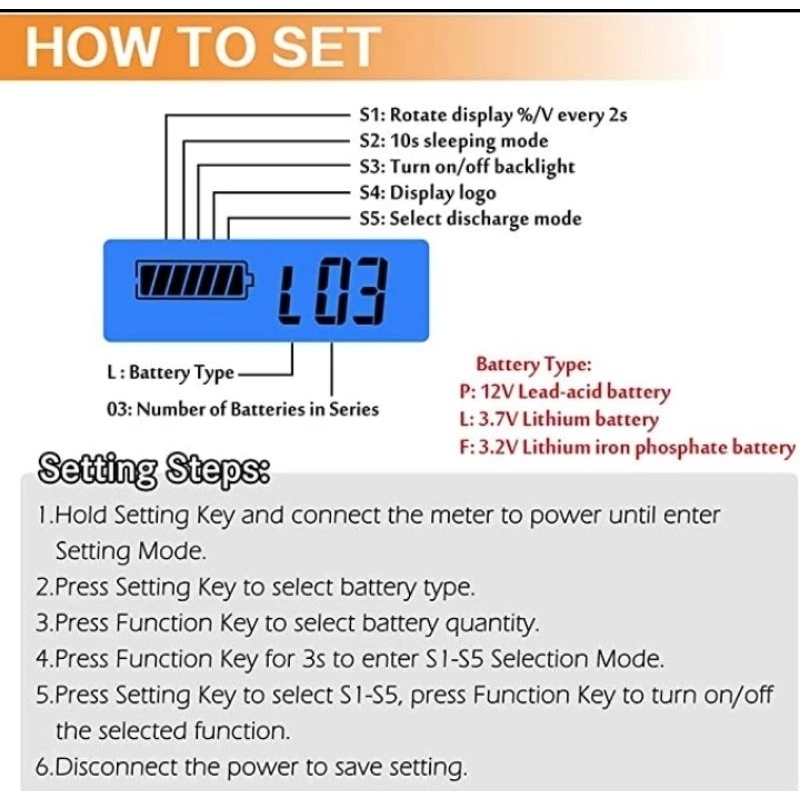 Jual waterproof battery capacity display indikator kapasitas baterai ...