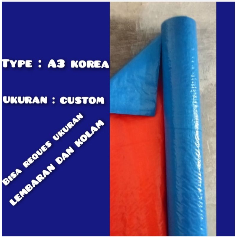 Jual Terpal plastik A3 Korea , ukuran bebas reques/Custom ( harga ...