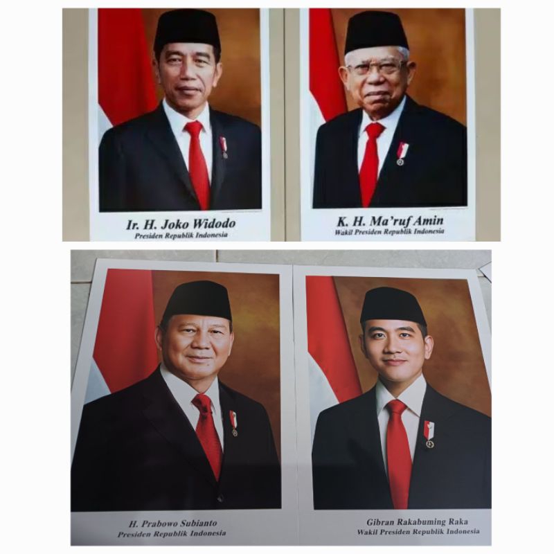 Jual 25x35 Foto Poster Garuda Presiden Wakil Terpilih 2024 H Prabowo Subianto Gibran