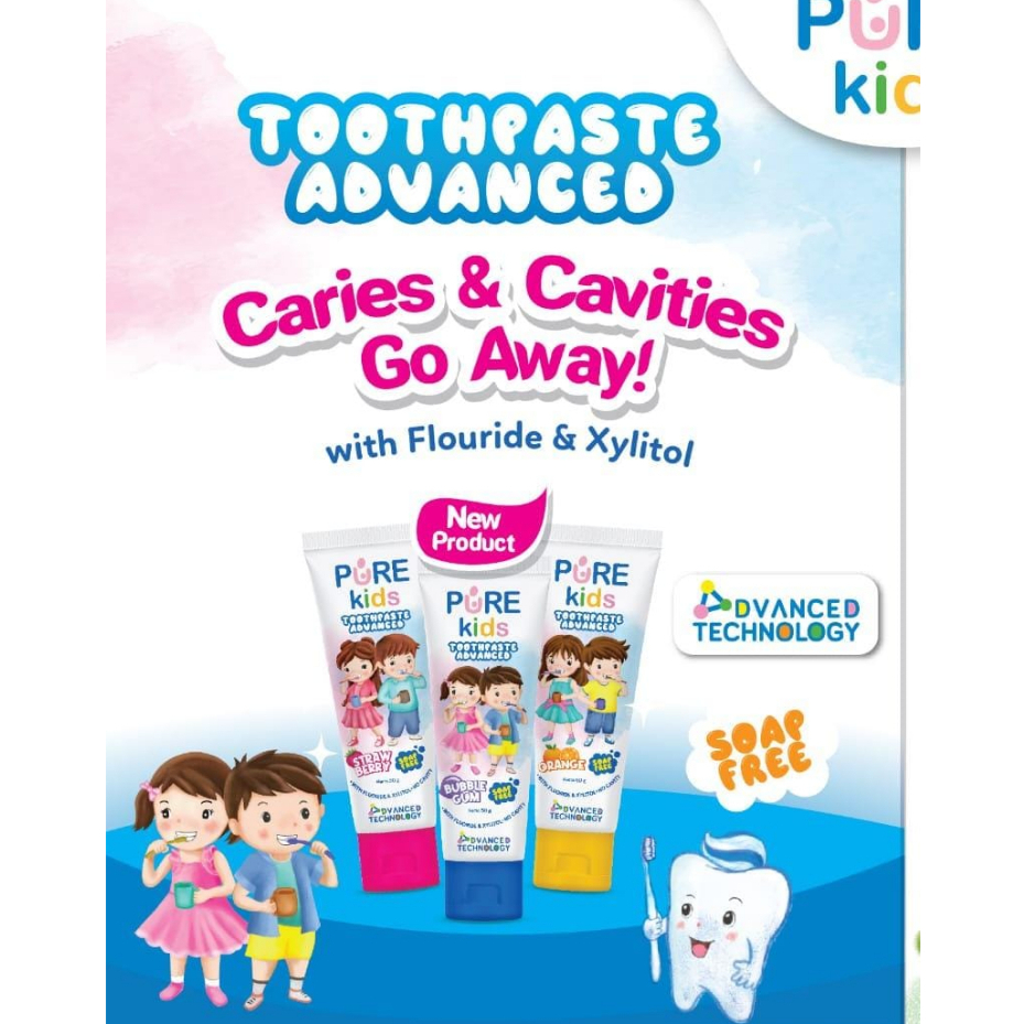 Jual purekids Pure Kids Toothpaste Advanced With Fluoride & Xylitol ...