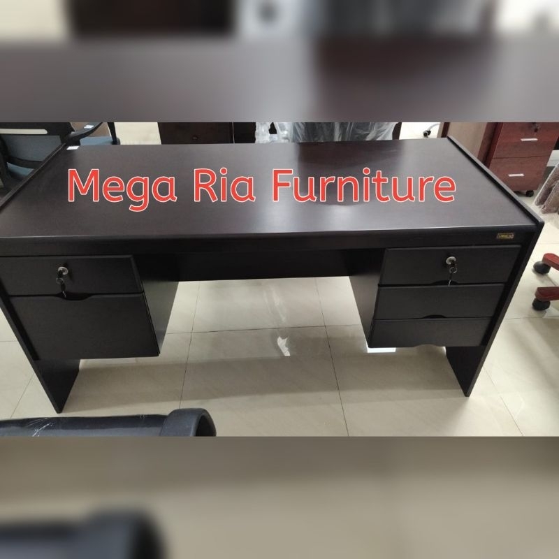 Jual Meja Kerja Kayu 150Cm Kayu Padu ( 1Biro ) atau Meja Kantor Kayu