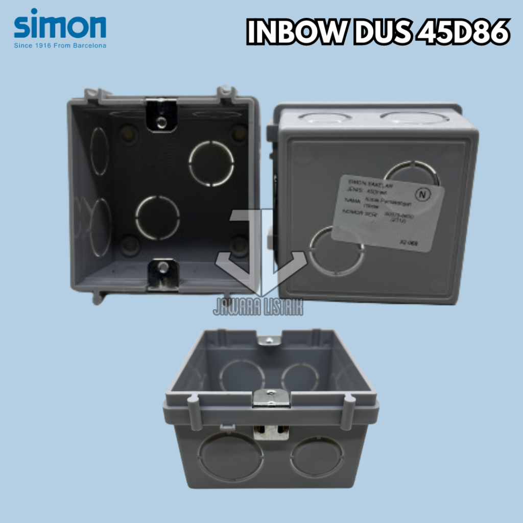 Jual SIMON INBOW DUS 45DH86 KOTAK PEMASANGAN INBOW ABU-ABU DAN PUTIH ...