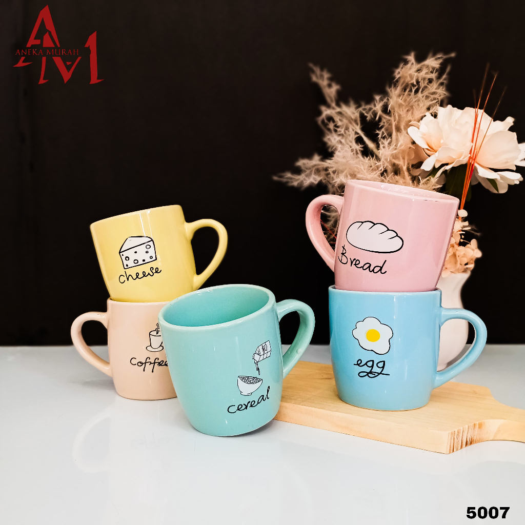 Jual GELAS MUG JAPANESSE GELAS KACA 11 OZ BREAKFAST ( 5007 ) | Shopee ...
