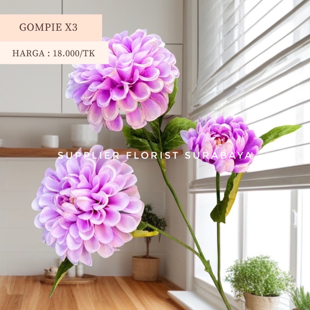 Jual SFS - [GOMPIE X3] ARTIFICIAL FLOWER GOMPIE BUNGA PALSU GOMPIE ...