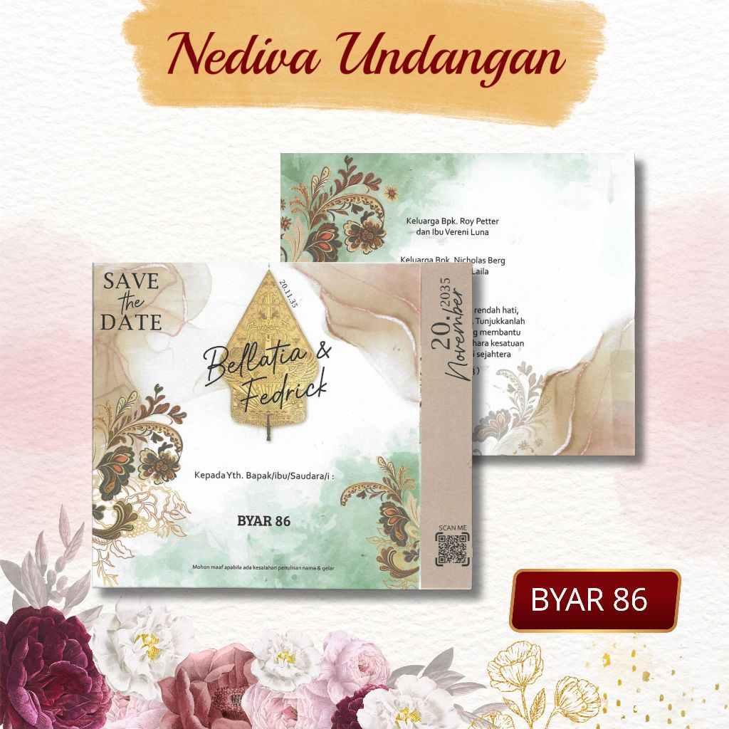Jual BLANGKO UNDANGAN BYAR 86 HARGA MURAH FREE LABEL | Shopee Indonesia