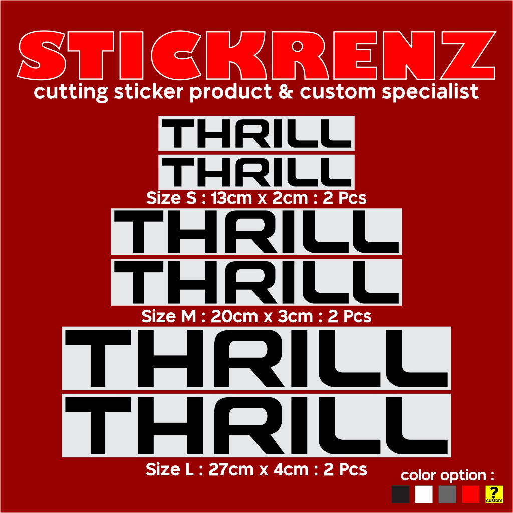Jual Stiker Cutting Sticker Sepeda Thrill | Shopee Indonesia