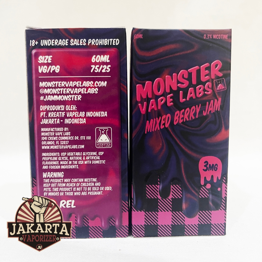 Jual MONSTER VAPE LABS MIXED BERRY JAM 60ML 3MG 6MG BY JAM MONSTER ...