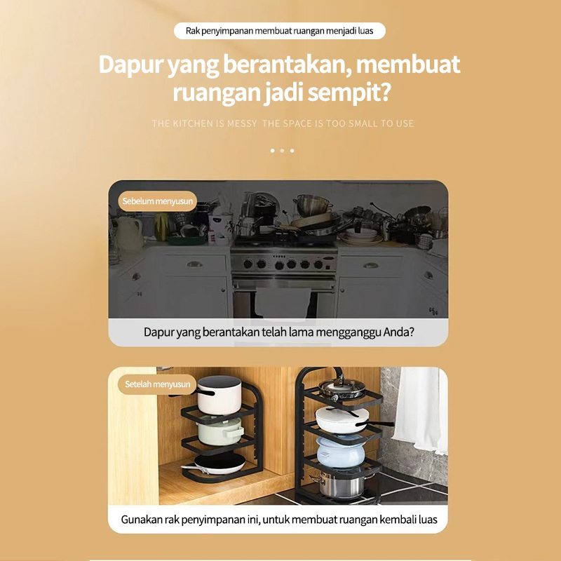 Jual Bawah Wastafel Rak Rak Pot Rak Panci Susun Rak Rak Panci Wastafel Dapur Di Bawah Rak Dapur