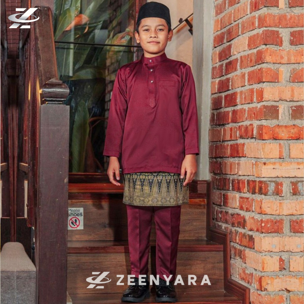 Jual Zayyan Setelan Baju Melayu Anak Laki Laki Modern Satin Velvet