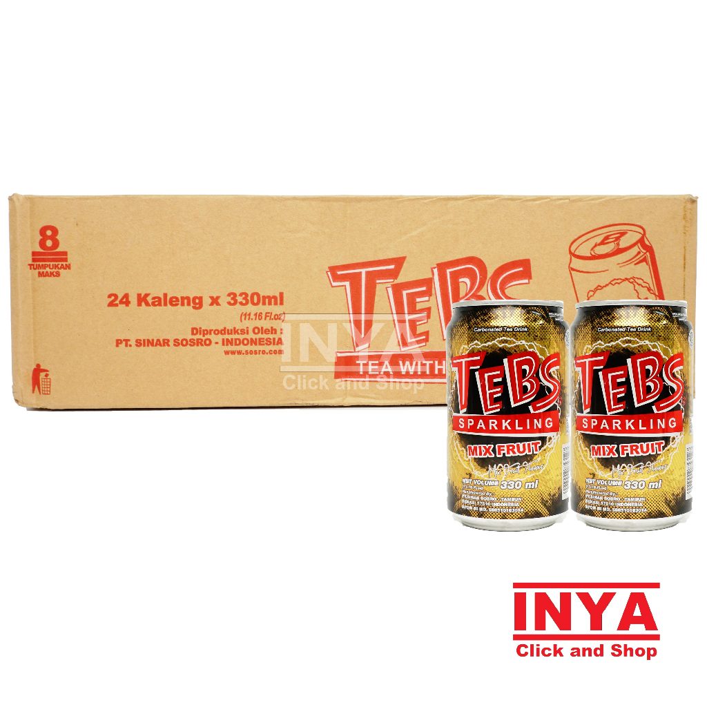 Jual TEBS Sparkling Mix Fruit 24x330ml BOX - Minuman Teh - Soft drink ...