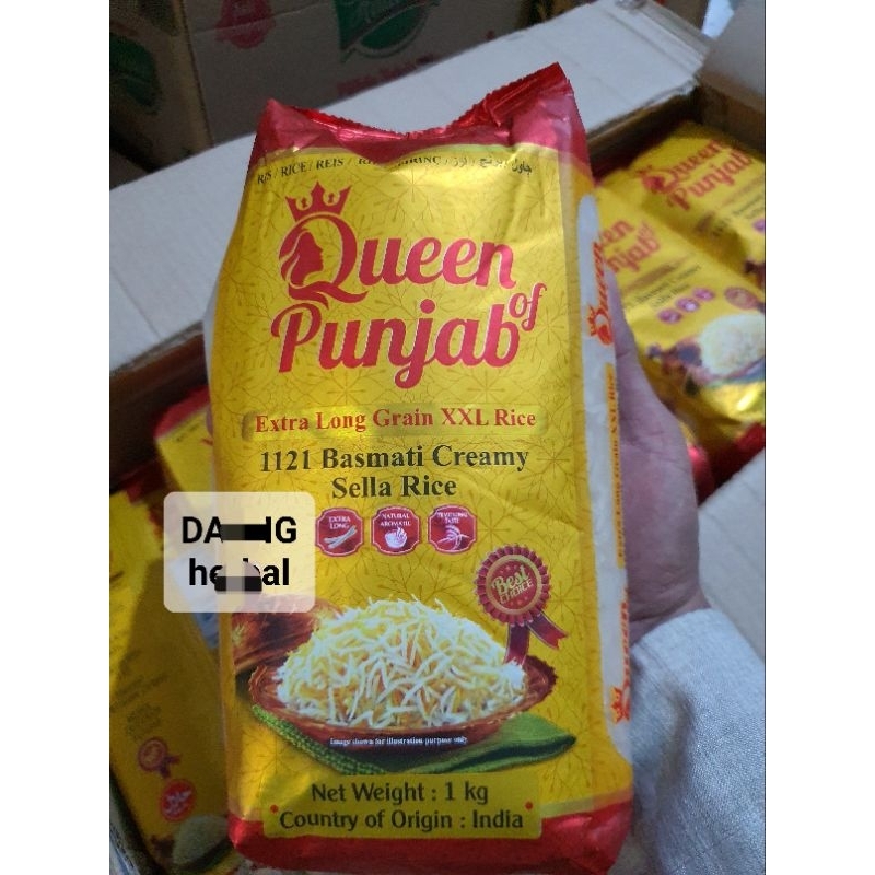Jual BERAS BASMATI INDIA SHUKRIYA CREAMY SELLA 1KG BPOM | QUEEN OF ...