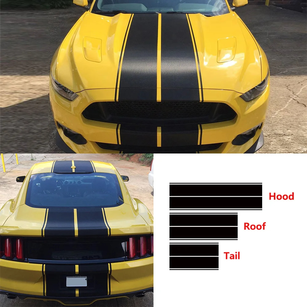 Jual Stiker Mobil Untuk Ford Mustang Ecobosst Shelby GT Car Hood Roof ...