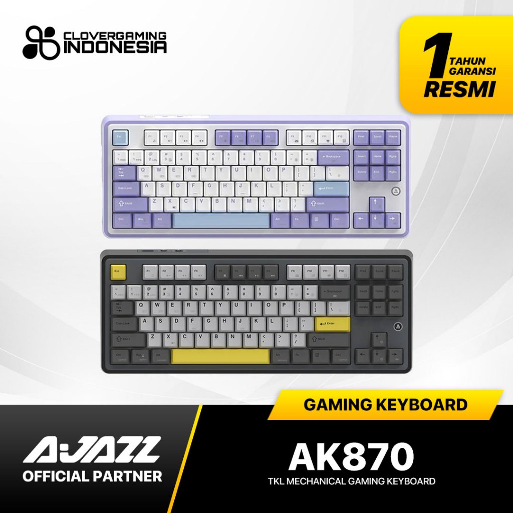 Jual Ajazz AK870 / AK-870 TKL WIreless Gaming Keyboard Mechanical RGB Triple Connection I.20153465
