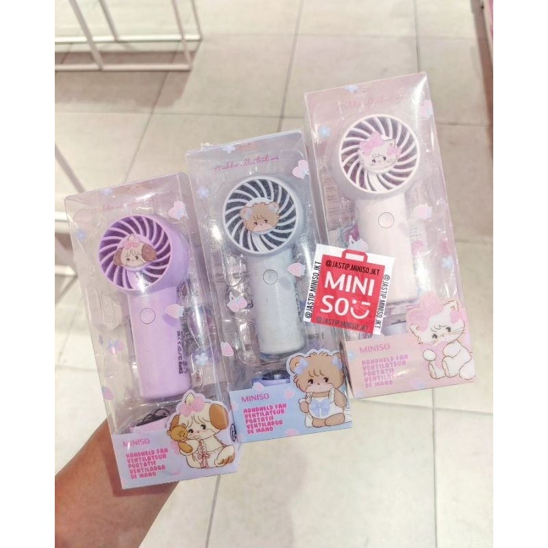 Jual MINISO 🆕 Mini Fan Portable MIKKO Collection 500mAh (Souffle ...