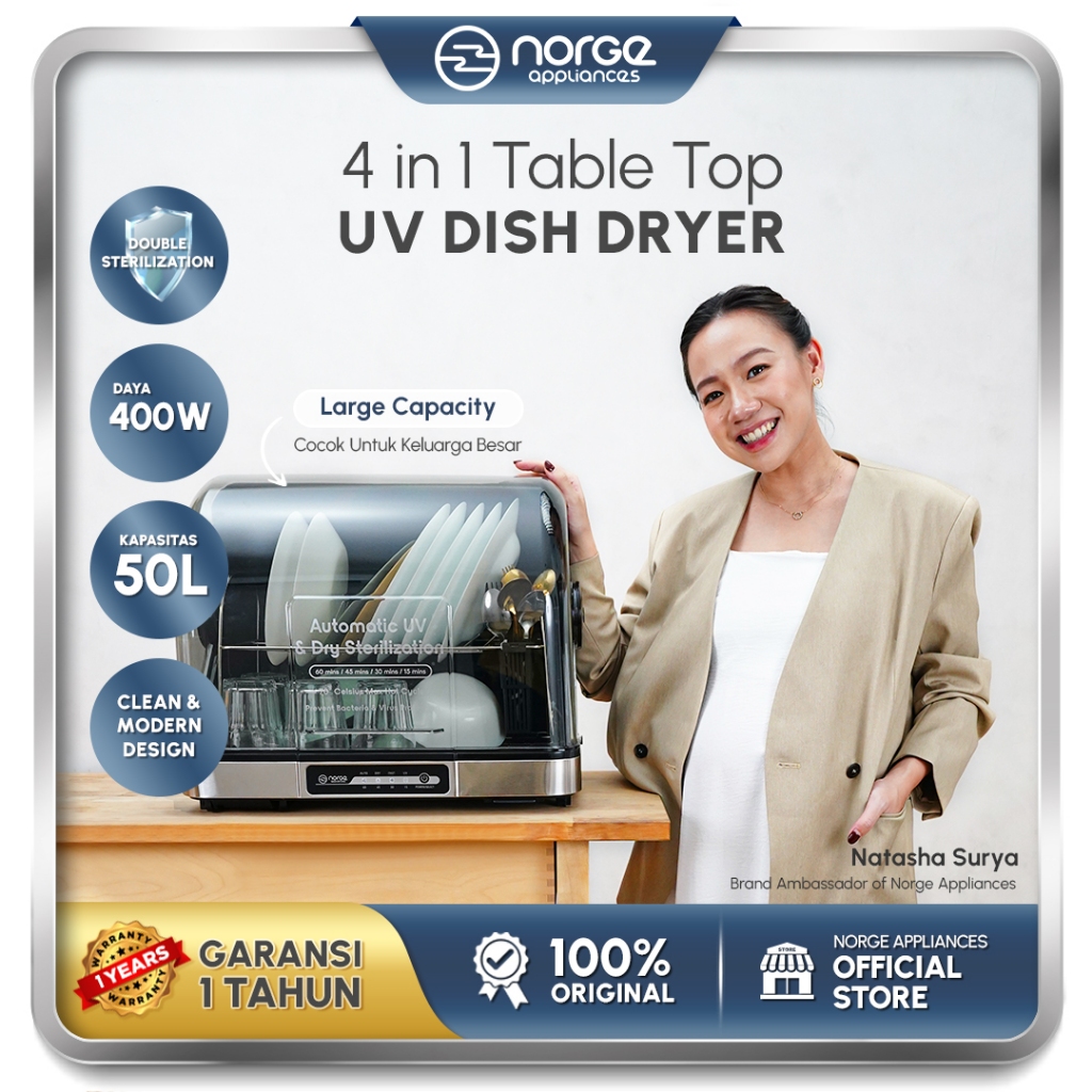 Jual 4 in 1 Tabletop UV Dish Dryer / Sterilizer / Rak Piring