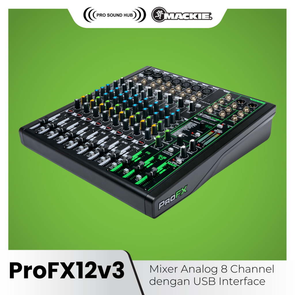 Jual Mackie ProFX12v3 ProFX12 v3 Mixer 12 In 8 Channel Soundcard USB ...