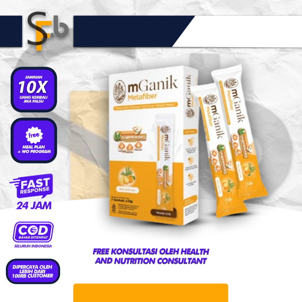 Jual MGANIK Metafiber Jeruk Dan Leci Travel Pack 105 Gram 7 Sachet ...