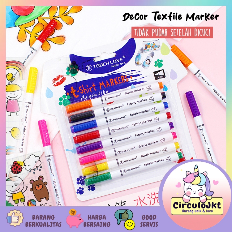Fabric Pen Zenacolor 40 Fabric Markers Set Permanent, Non-Toxic