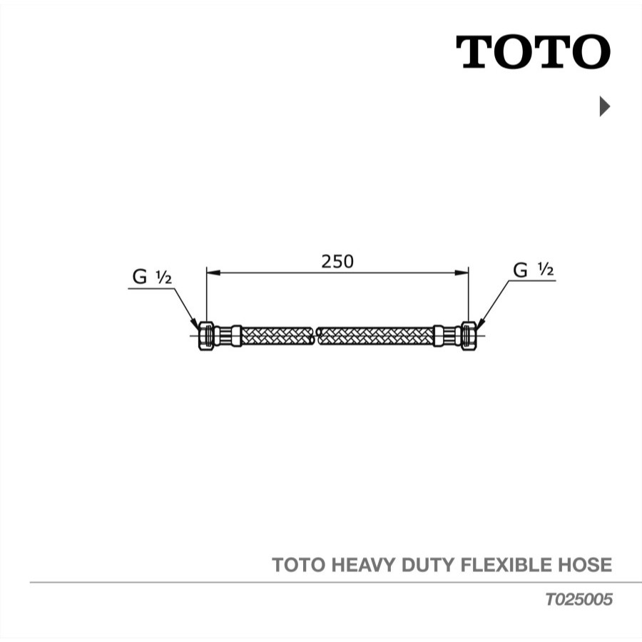 Jual TOTO Heavy Duty Flexible Hose T025005 Selang - Selang Fleksibel ...