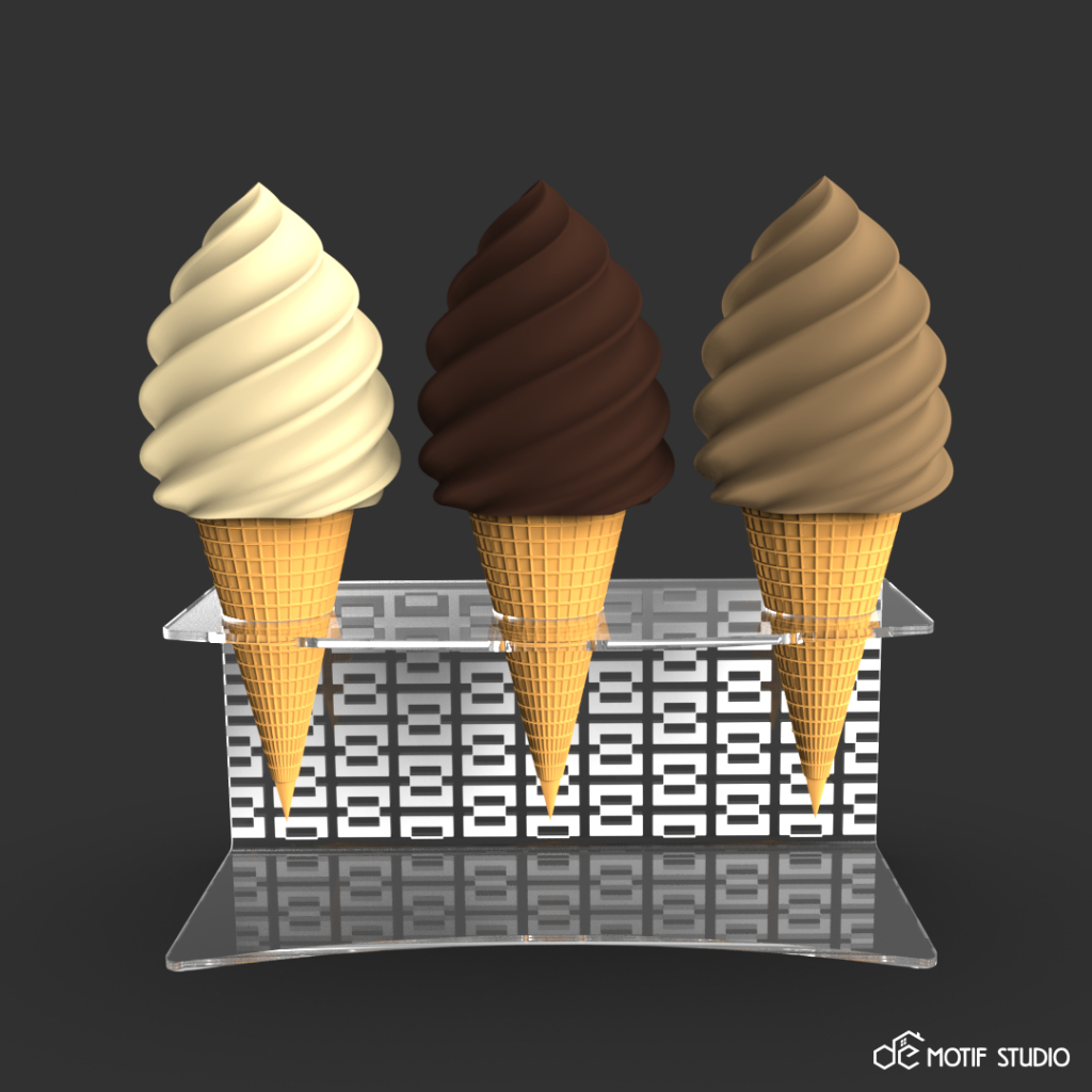 Jual ICE CREAM GELATO CONE CONES STAND HOLDER DISPLAY RACK CLEAR ...