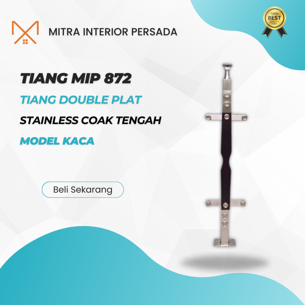 Jual Tiang railing tangga kaca hitam doff stainless pagar tangga MIP ...