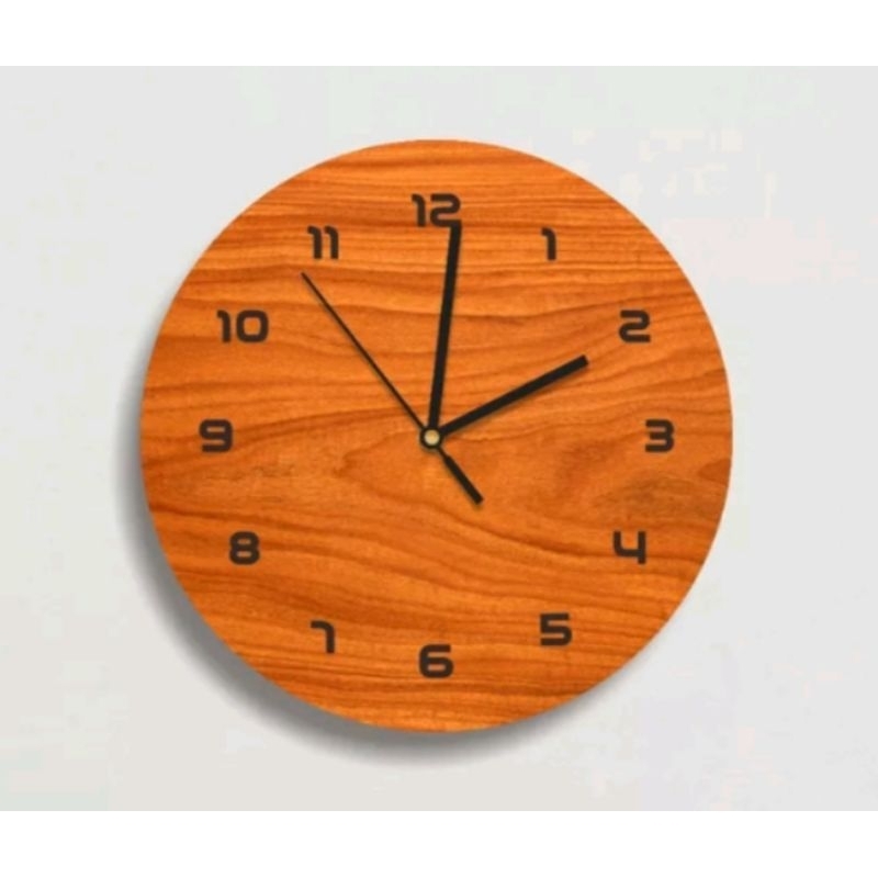 Jual Jam dinding bulat / Jam dinding kayu / Jam dinding mewah | Shopee ...