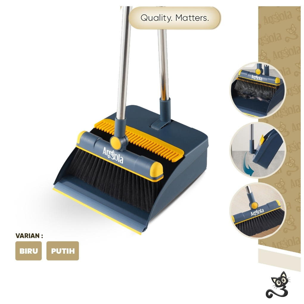 Jual Set Sapu Pengki Alat Pembersih Lantai Broom Set Dustpan Sapu Lipat