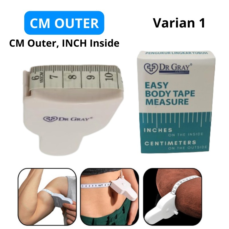 Jual Meteran tubuh pita alat ukur lingkar tubuh DR GRAY lingkar badan ...