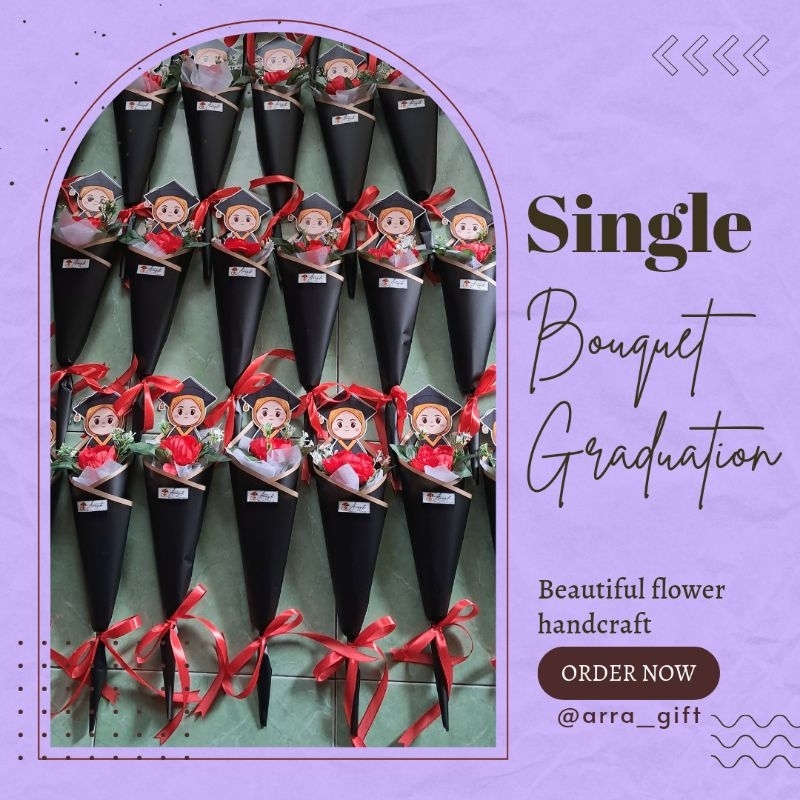Jual Single Buket Graduation / Buket Bunga / Buket Topper | Shopee ...