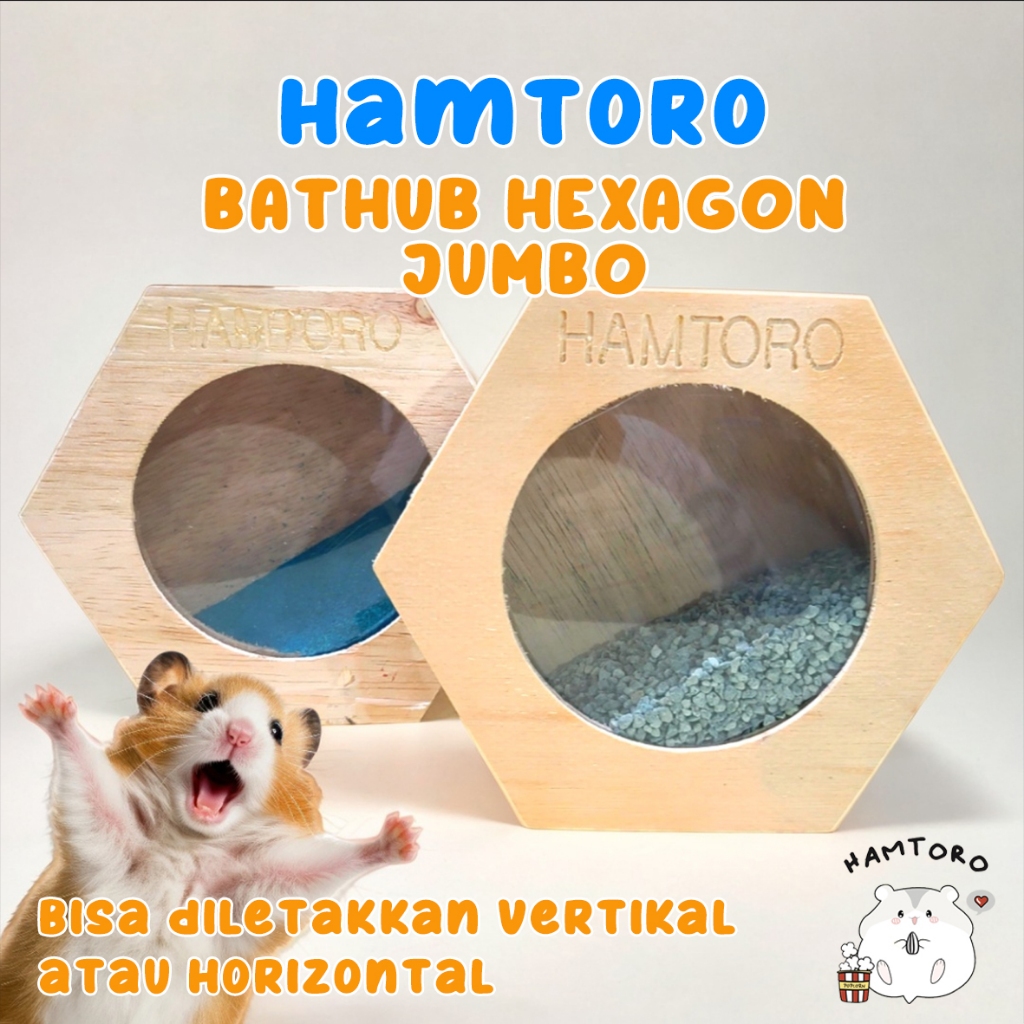 View of Jual Hamtoro Bathub Hexagon PREMIUM BESAR Tempat Mandi Hamster, Sugar ...