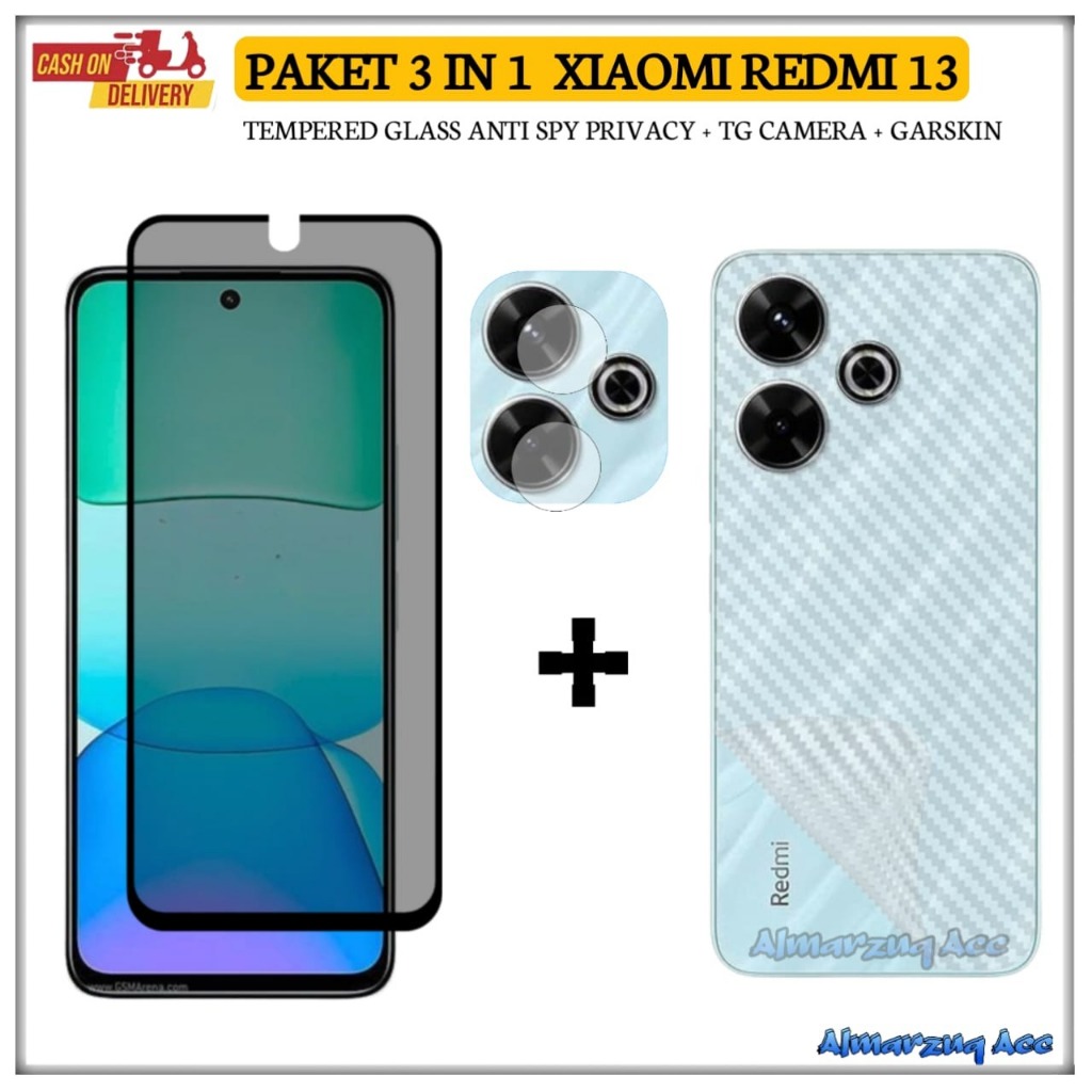 Jual Paket 3in1 Tempered Glass Xiaomi Redmi 13 13C 13C 5G 12 12 5G