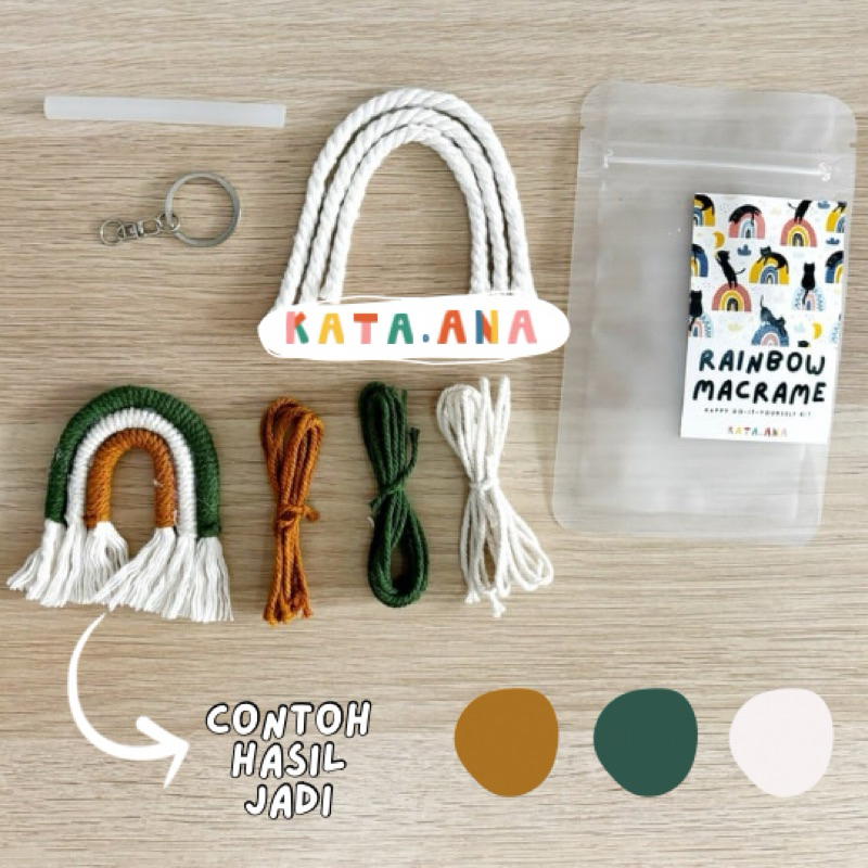 Jual Diy Kit Rainbow Macrame Gantungan Kunci Rainbow Macrame Souvenir Ulang Tahun Souvenir