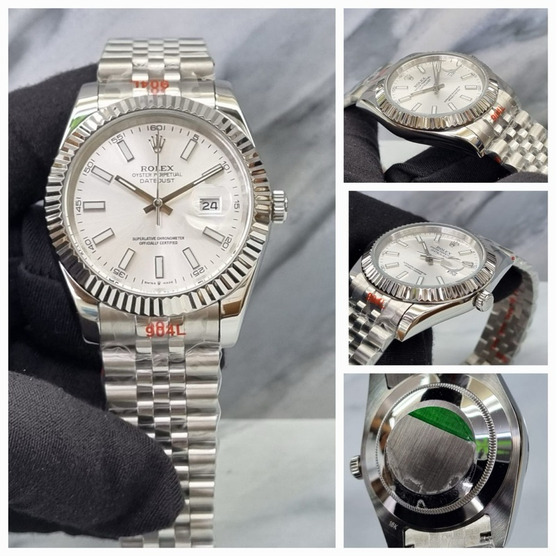 Jual Rolex Datejust 41 Automatic White Dial Swiss Body 904L Stainless Steel Jubilee Shopee Indonesia