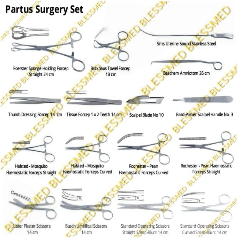 Jual Partus Surgery (Set of 24 Items)/Set Partus Besar Marwa | Shopee ...