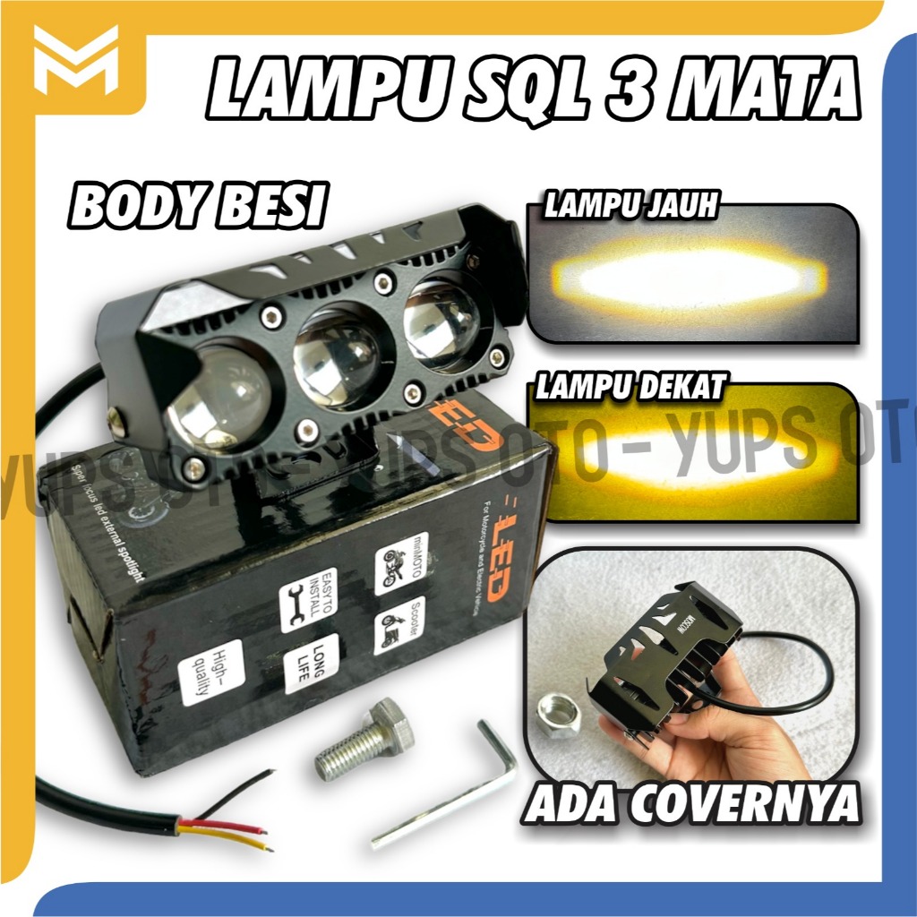 Jual Lampu Tembak Laser Sql Lampu Tembak Mini Sql Mata Tanpa Kipas Super Bright High Low