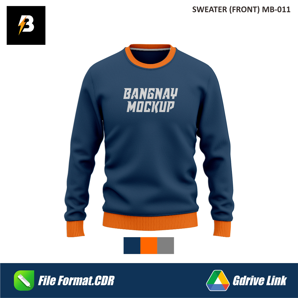 Jual MOCKUP DESIGN SWEATER (FRONT) - CORELDRAW FILE CDR (PRODUK DIGITAL ...