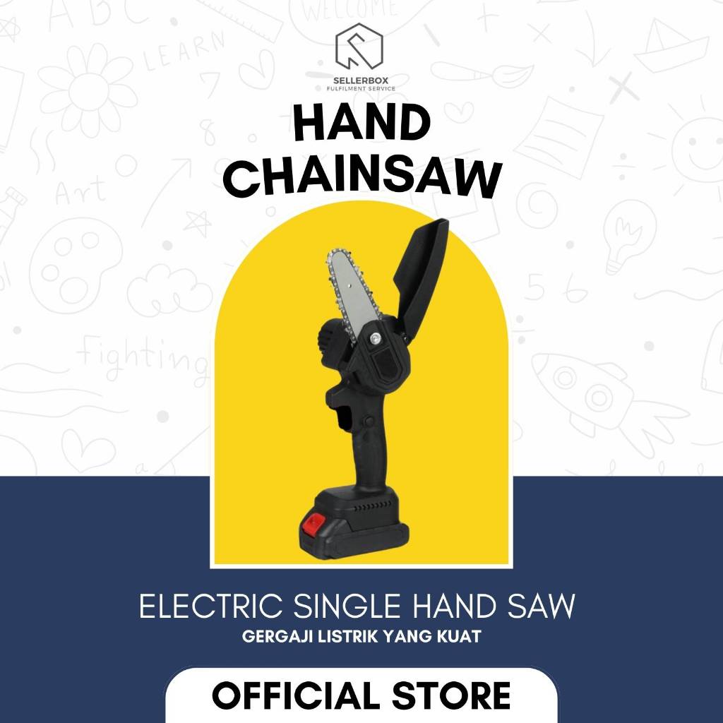 Jual Gergaji Tangan Elektrik 6 Inch Mini Hand Chainsaw Chain Saw ...
