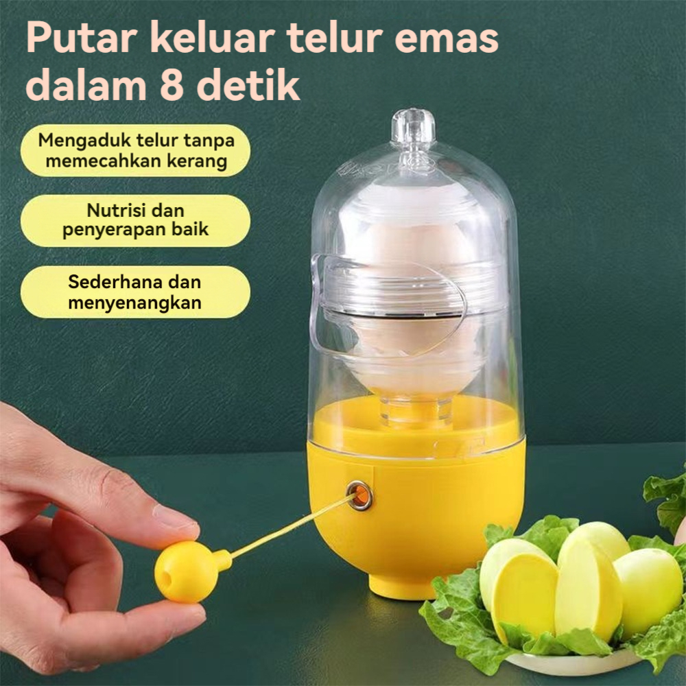 Egg Scrambler Shaker Hand Powered Golden Egg Maker Con Affettatrice Uova Tuorlo Bianco Mixer Frusta Cucina Gadget Per La Miscelazione - 7
