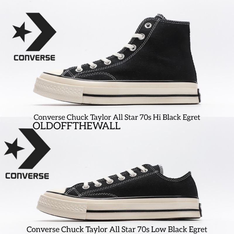 SEPATU Converse Chuck Taylor All Star 70s Hi Black White
