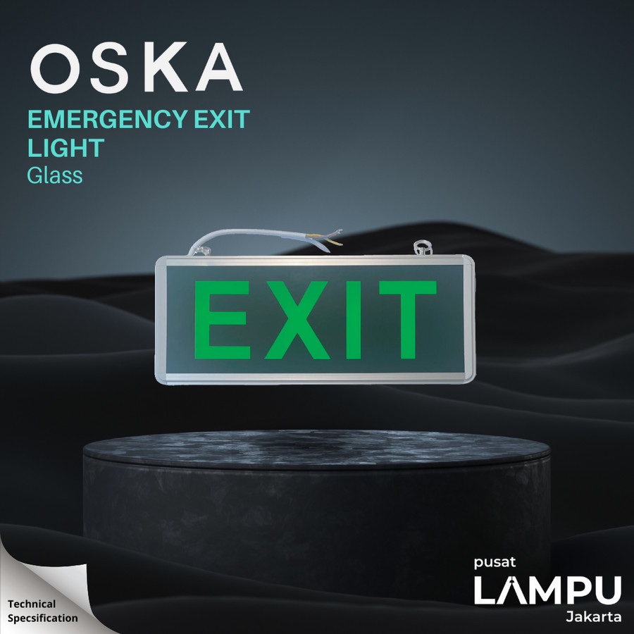 Jual OSKA EXIT LIGHT Lampu LED Emergency EXIT LIGHT Glass KACA | Shopee ...
