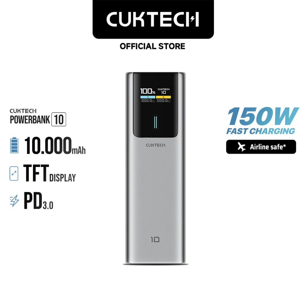Cuktech 10 Power Bank 10000mAh 150W USB Type-C Fast Charging
