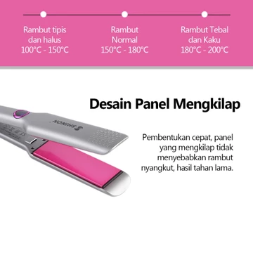 SHINON SH 788 Catokan Rambut Smoothing Ion 2in1 Curly Dan Lurus Catok Pelurus Rambut Salon