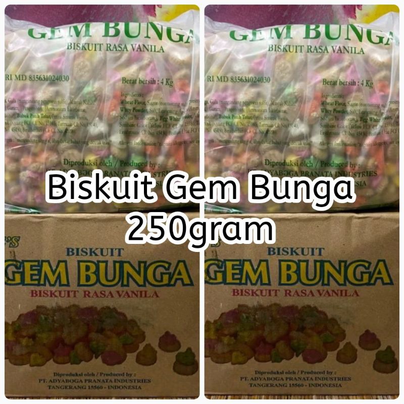 Jual Biskuit Gem Bunga Rasa Vanila 250gram | Shopee Indonesia