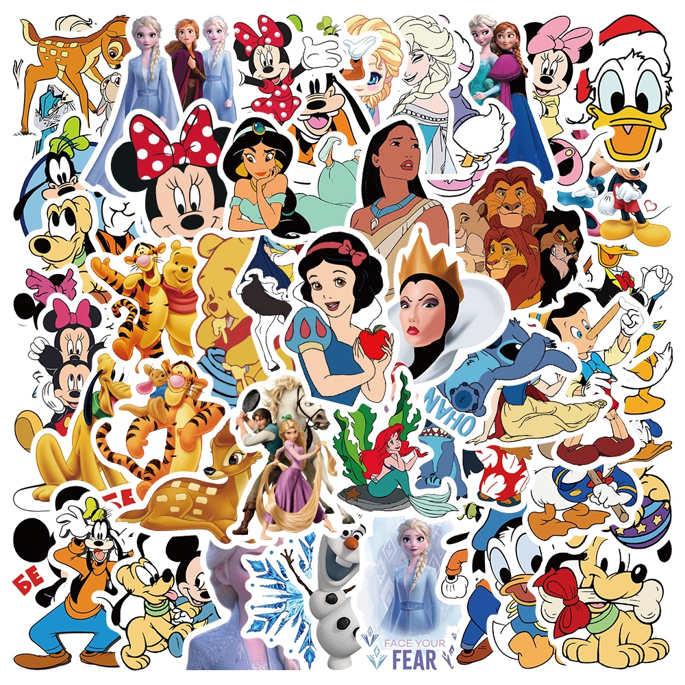Jual COD lucu Disney Peran mix Stiker Kartun Aesthetic Stitch Stiker