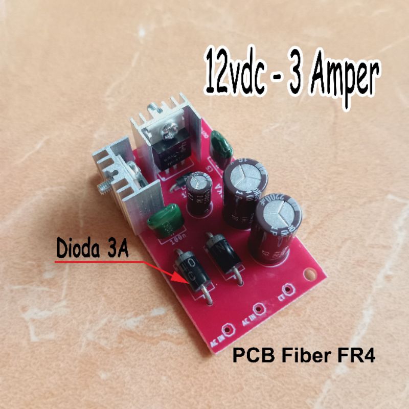 Jual JAYA Kit PSU Power Supply Regulator 12v 3A Pcb Fiber Fr4 | Shopee