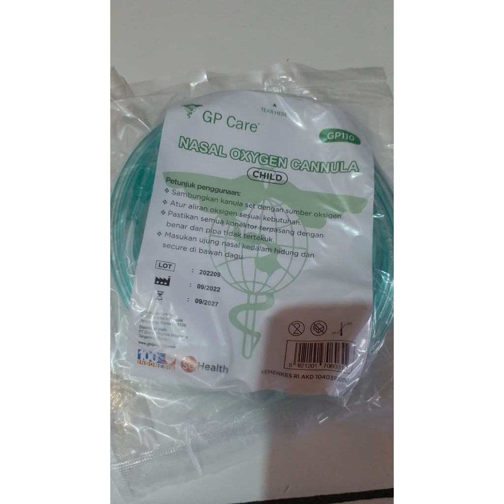 Jual Nasal Oxygen Cannula Child / Selang Kanula Oksigen O2 Anak - GP ...